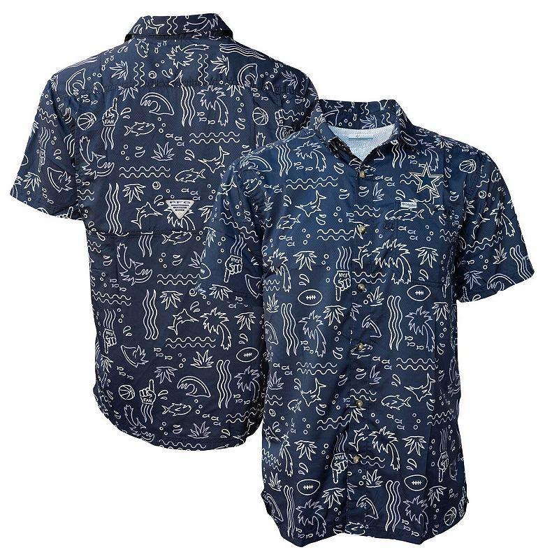 Columbia Mens Dallas Cowboys PFG Super Slack Tide Shirt- Product Image