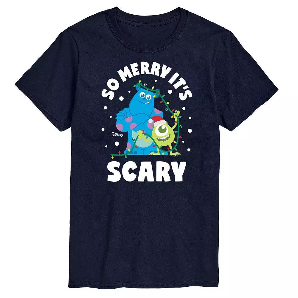 Disney / Pixar's Monsters Inc Big & Tall So Merry It's Scary Graphic Tee, Men's, Size: 3XB, Blue Product Image