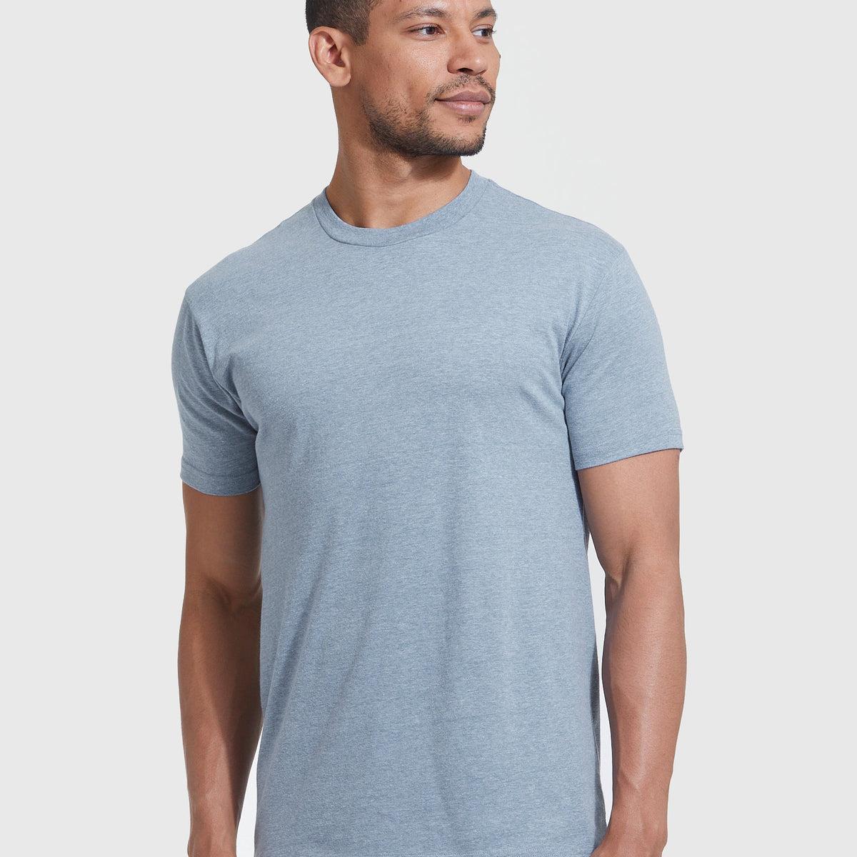 Heather Indigo Short Sleeve Crew Neck Tee Product Image