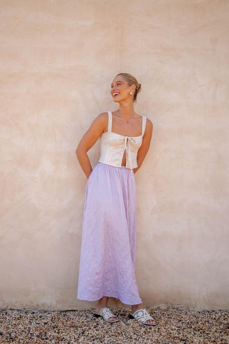 Solara Midi Skirt Lilac Product Image