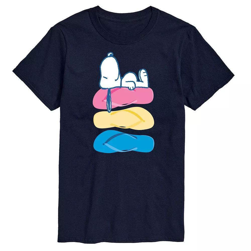 Big & Tall Peanuts Snoopy Laying On Flip Flops Graphic Tee, Men's, Size: XXL Tall, Blue Product Image