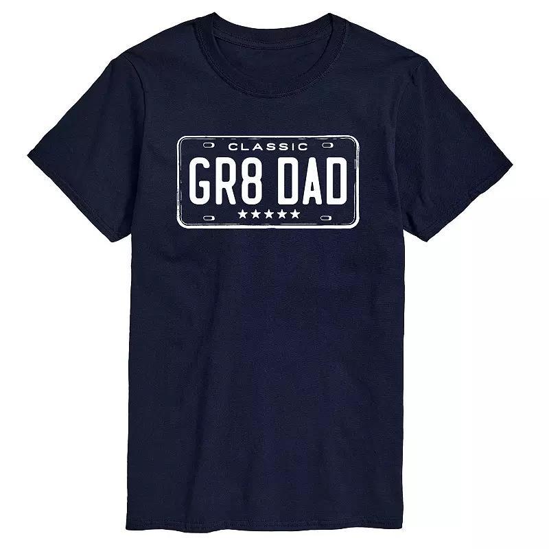 Big & Tall "GR8 DAD" License Plate Graphic Tee, Men's,  Product Image