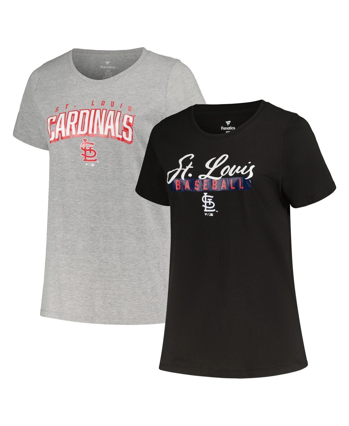 Womens Profile /Heather Gray St. Louis Cardinals Plus Size T-Shirt Combo Pack Product Image