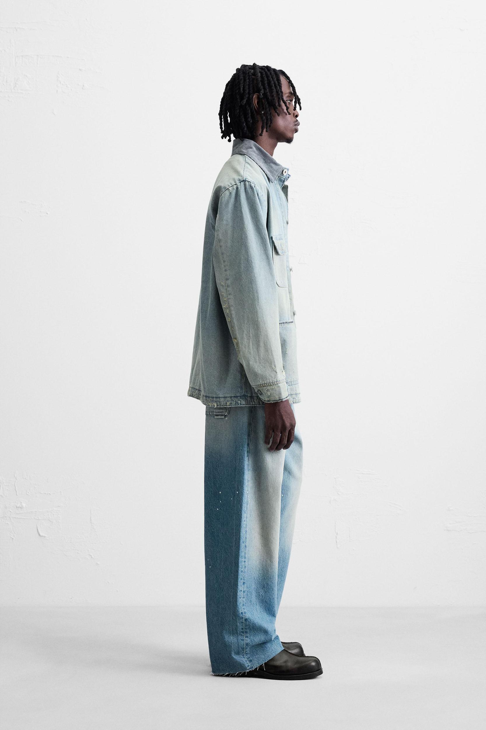 VINTAGE WASHED DENIM OVERSHIRT Product Image