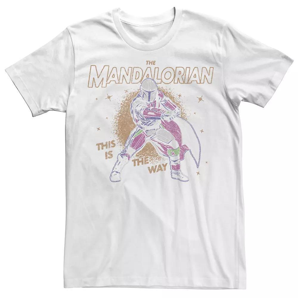 Men's Star Wars The Mandalorioan Dark Mando Comic Poster Tee, Size: XL, Grey Product Image