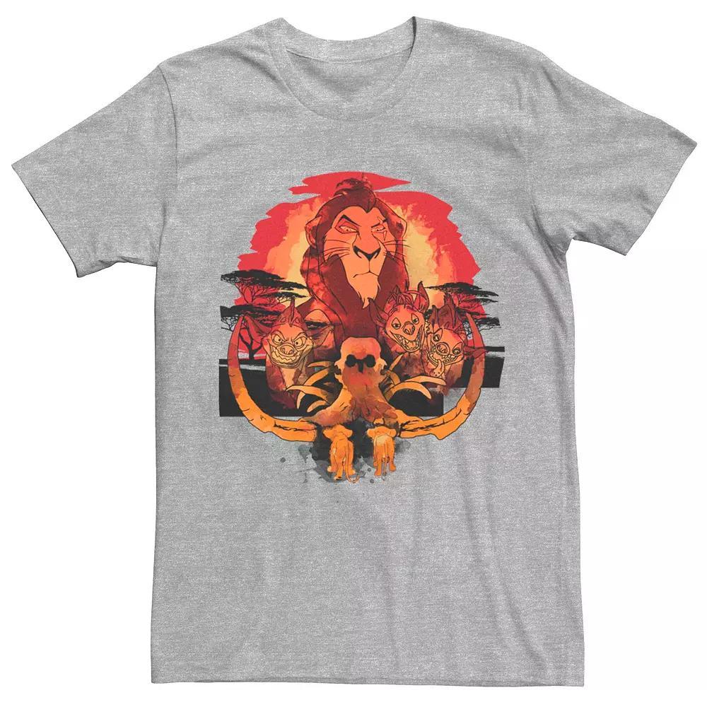 Disney's The Lion King Men's Scar Watercolor Bad Lands Portrait Tee,  Product Image