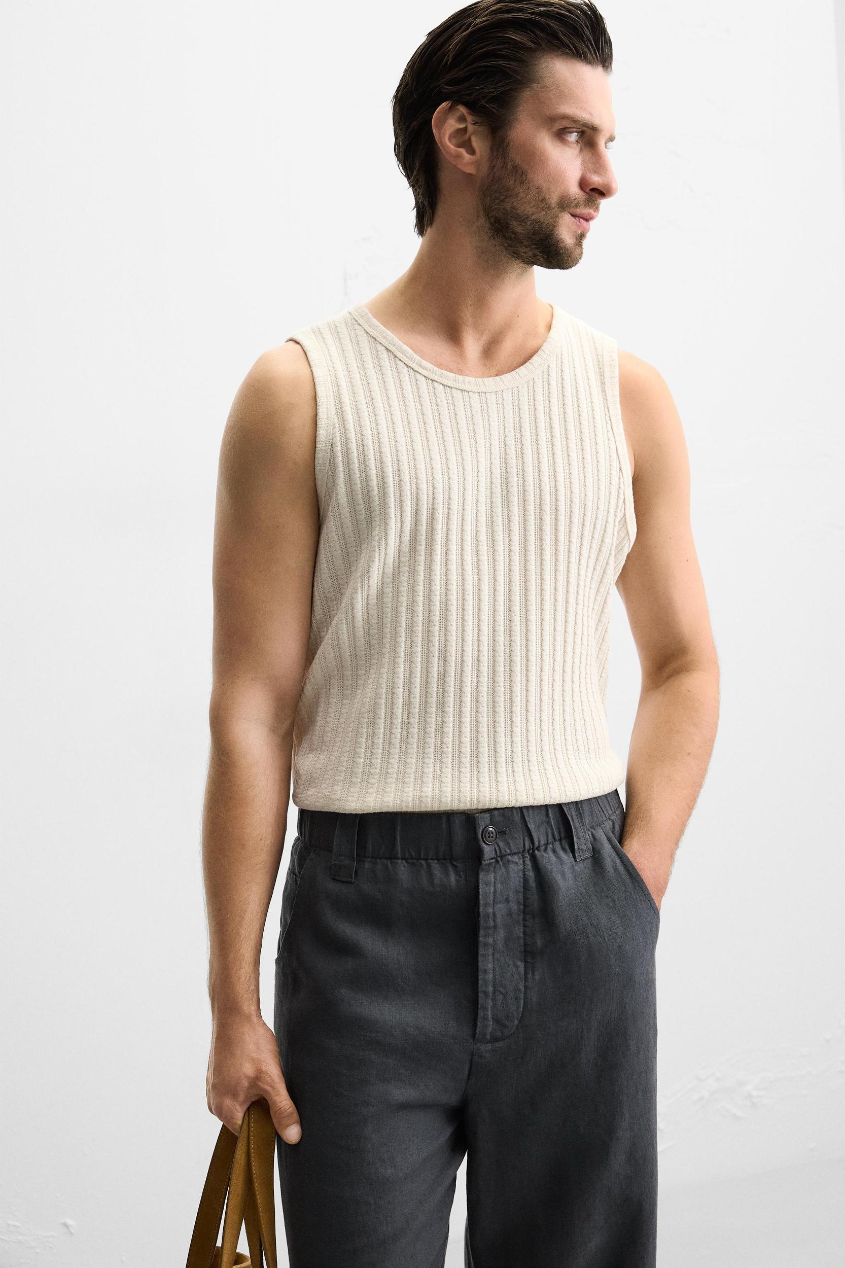 JACQUARD STRIPE TANK TOP Product Image