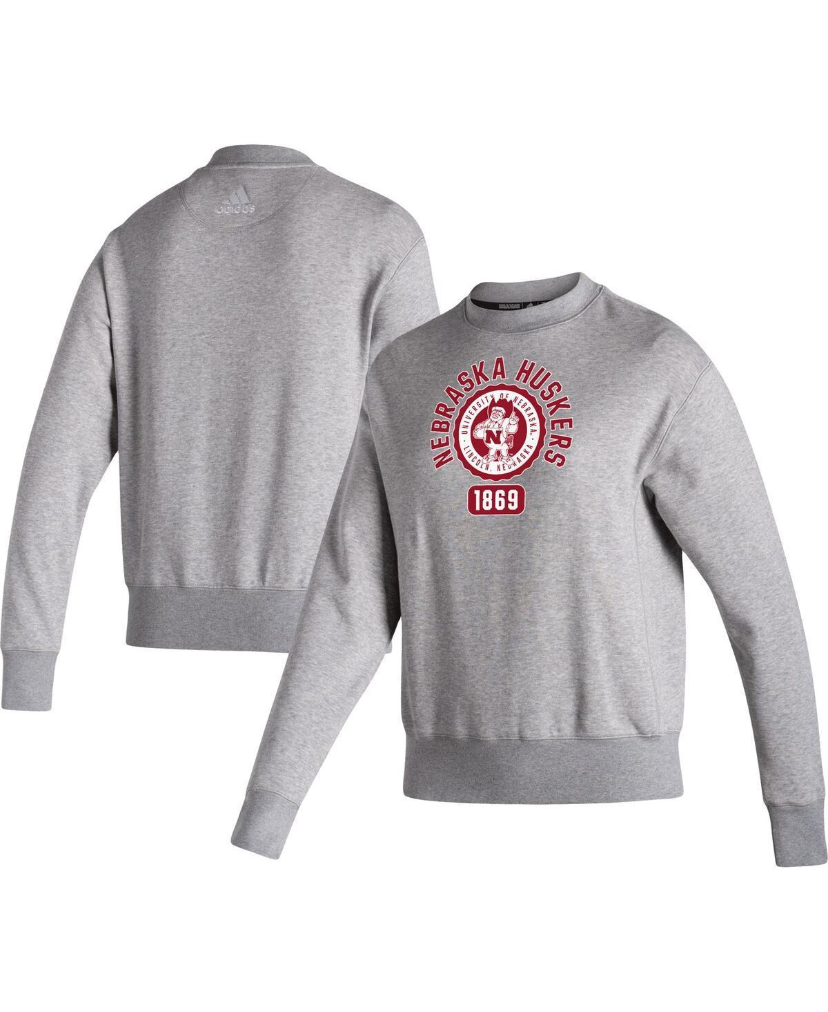 Women's adidas Heathered Gray Texas A&M Aggies Vintage Circle Pullover Sweatshirt, Size: 2XL, Grey Product Image