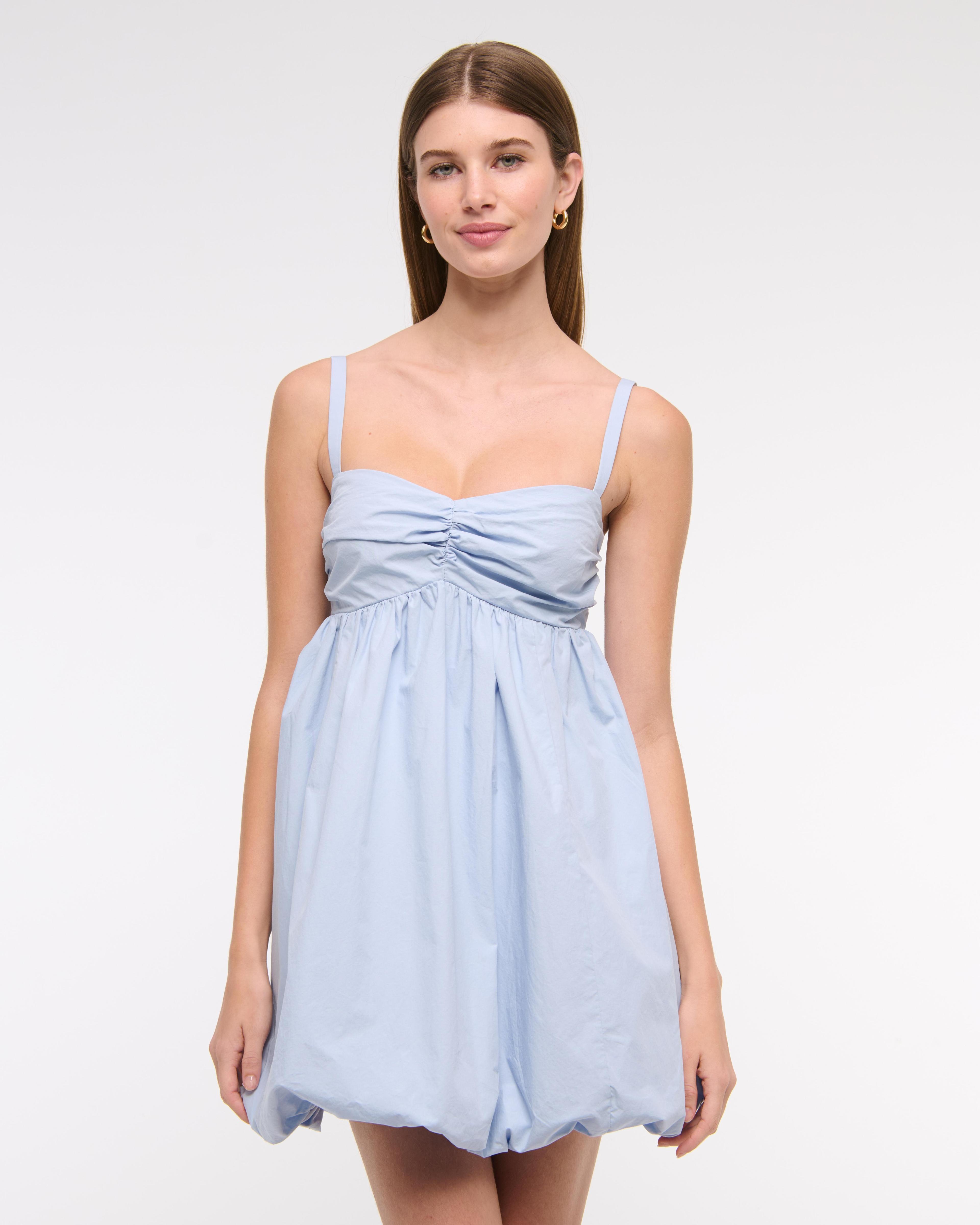 Babydoll Bubble Hem Mini Dress Product Image