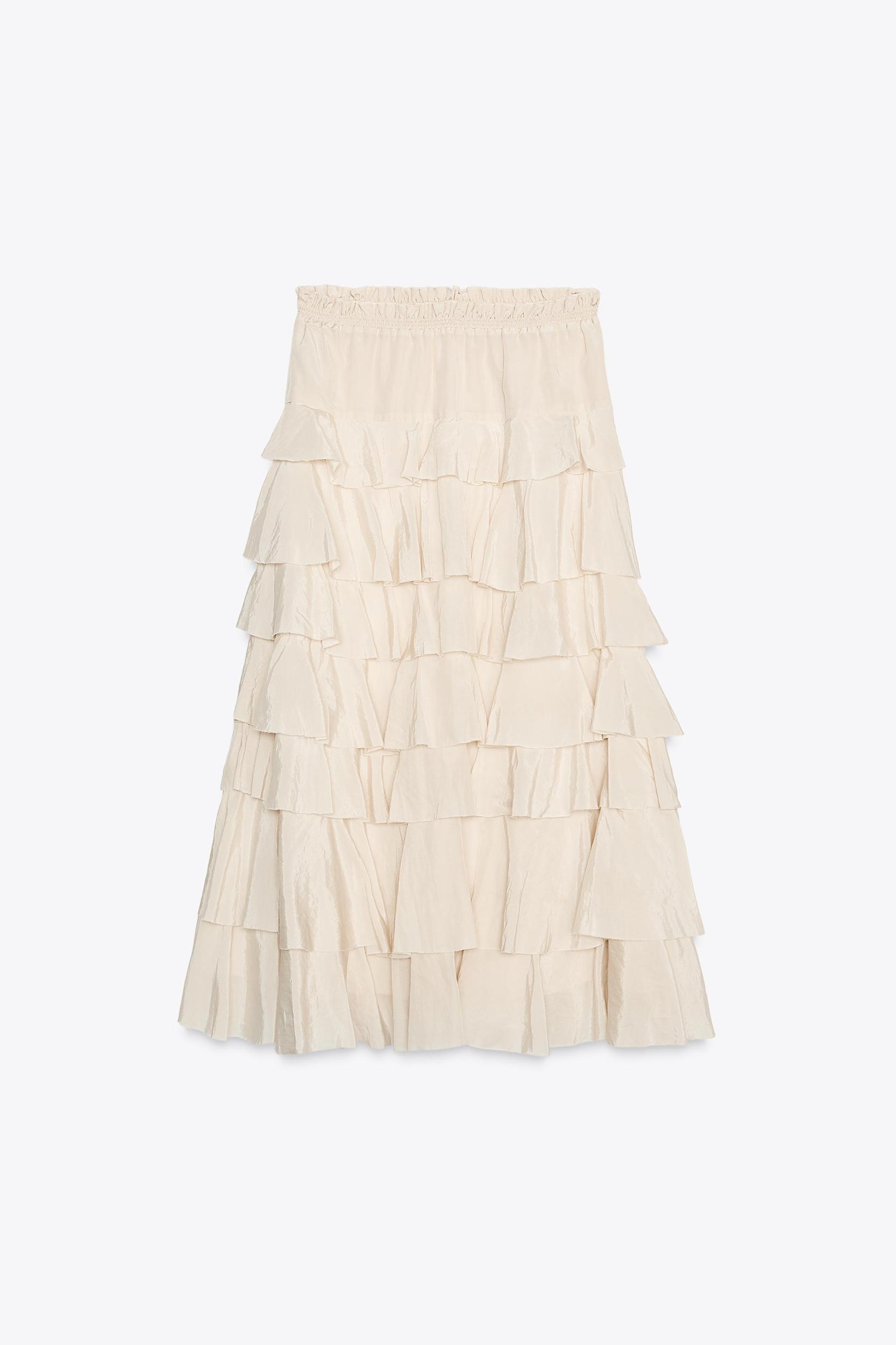 ZW COLLECTION RUFFLED MIDI SKIRT Product Image