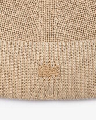 Washed Effect Ribbed Cotton Beanie Product Image