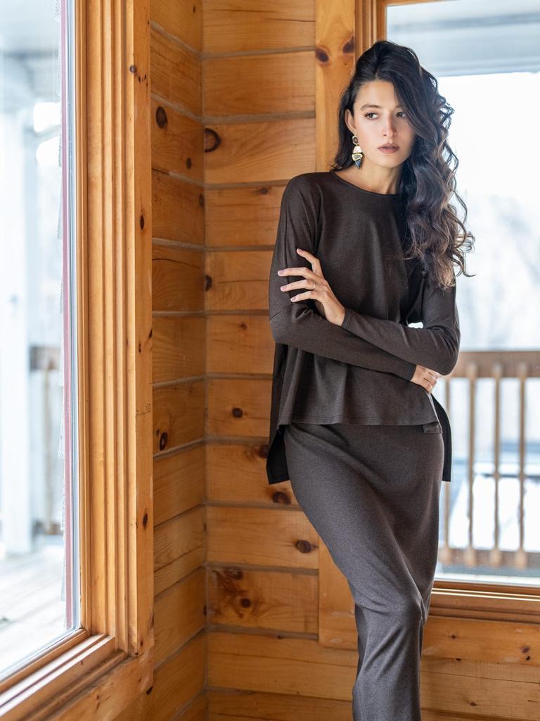 Third by Cee Ribbed Maxi Skirt Product Image