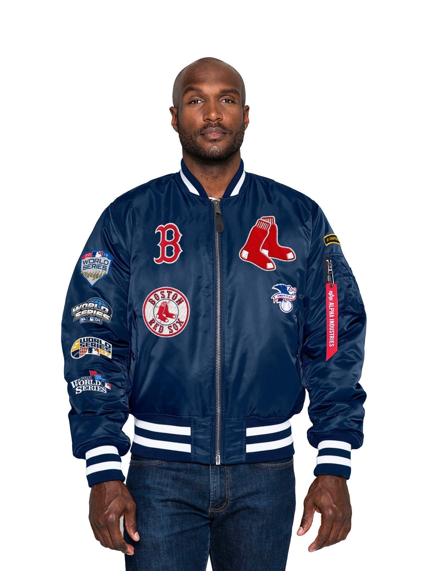 BOSTON RED SOX X ALPHA X NEW ERA MA-1 BOMBER JACKET Product Image