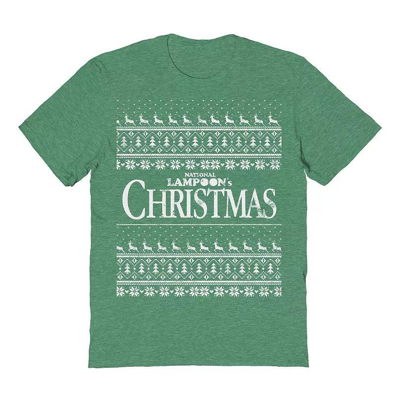 Mens Ugly Sweater Christmas National Lampoons Christmas Vacation Graphic Tee Grey Irish Green Product Image