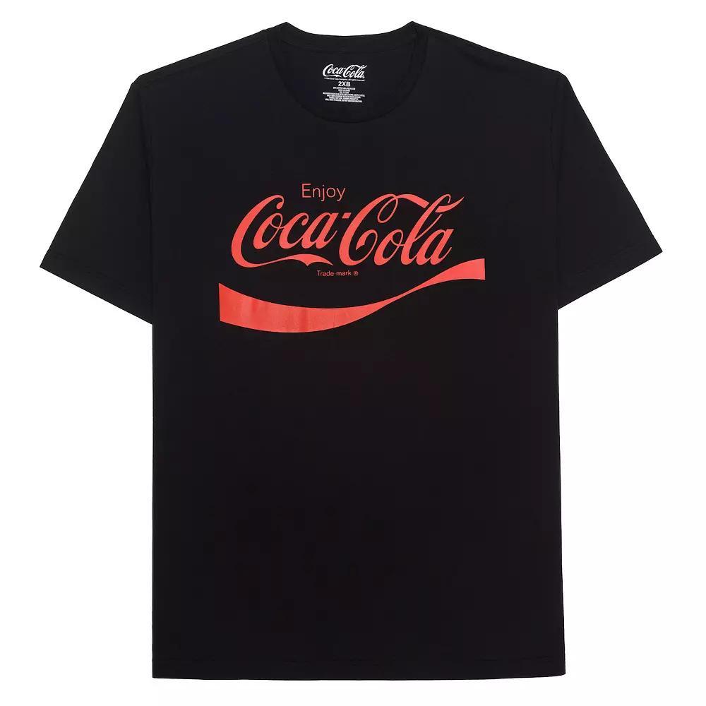 Big & Tall Coca-Cola Enjoy Logo Graphic Tee, Men's, Size: Large Tall, Black Product Image