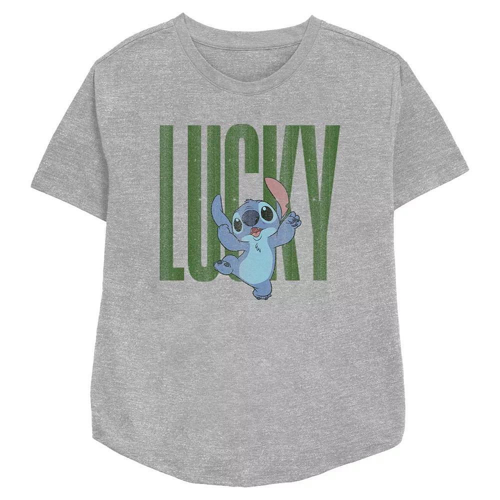 Disney's Lilo & Stitch Lucky Stitch Women's Relaxed Fit Graphic Tee,  Product Image