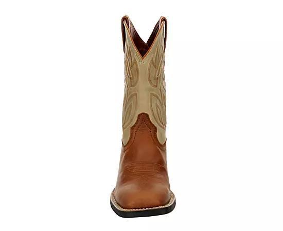 Justin Boots Mens Leather Canter Square Toe Western Boots Product Image