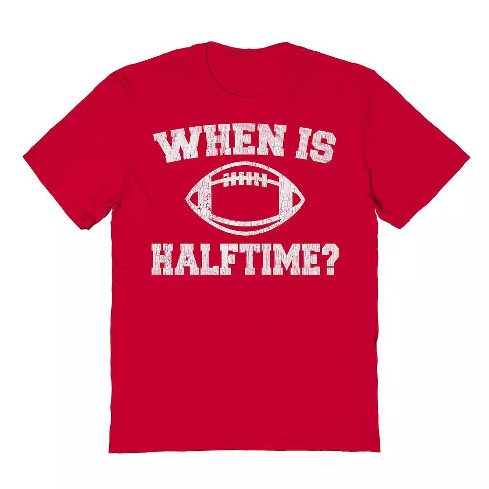 Men's Duke & Sons When Is Halftime Graphic Tee, Size: Medium, Red White Product Image