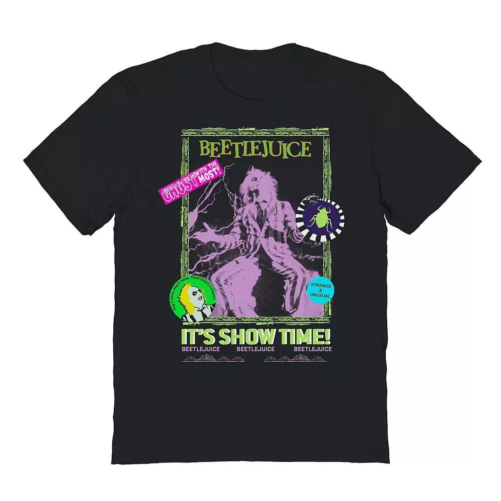 Men's Beetlejuice Retro Cover Graphic Tee, Size: Large, Black Product Image