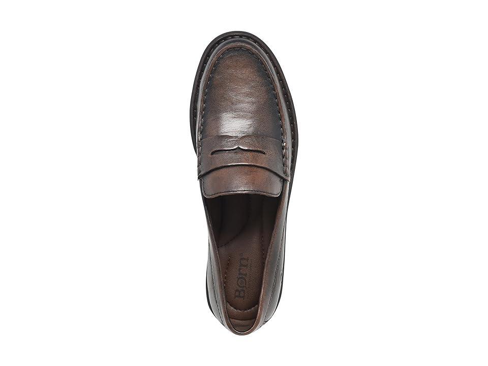 Born Carrera Leather Lug Sole Platform Penny Loafers Product Image