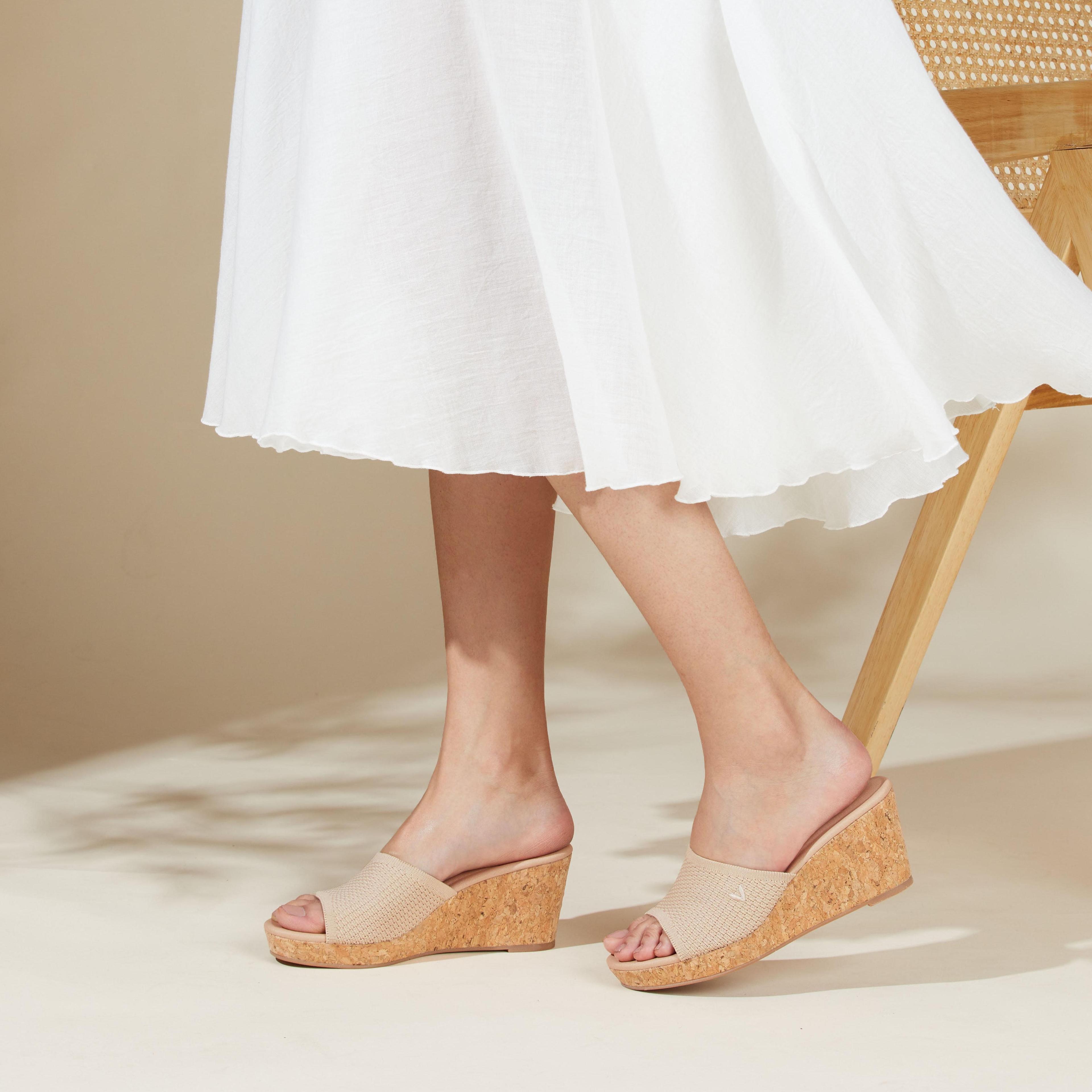 Round-Toe Wedge Sandal (Stacey) Product Image