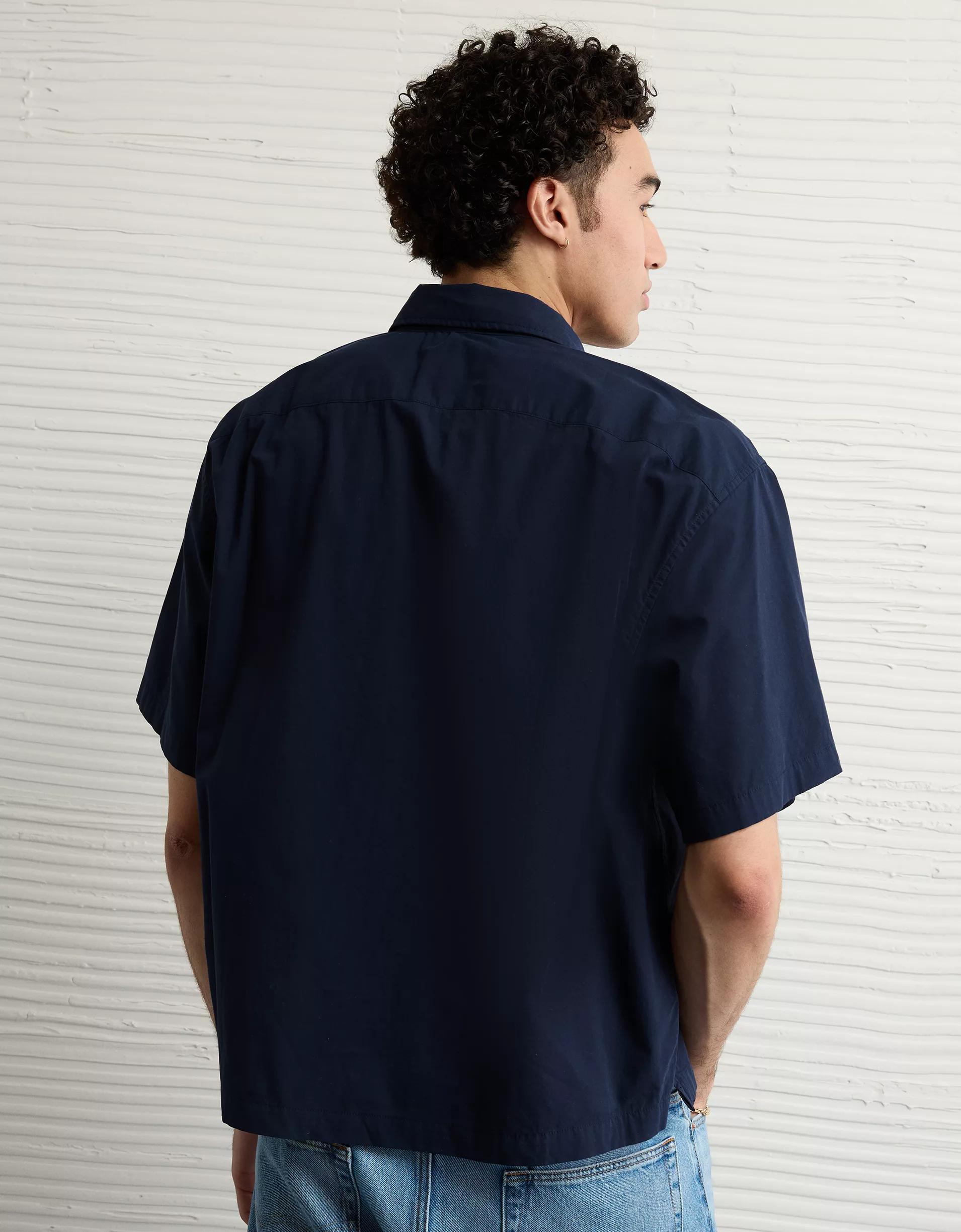 AE Poolside Poplin Button-Up Shirt Product Image