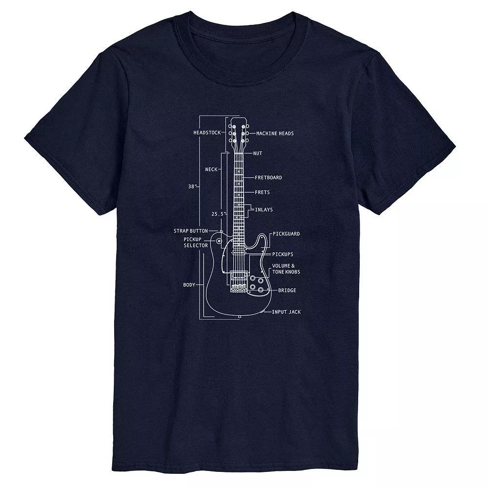 Men's Guitar Diagram Tee,  Product Image