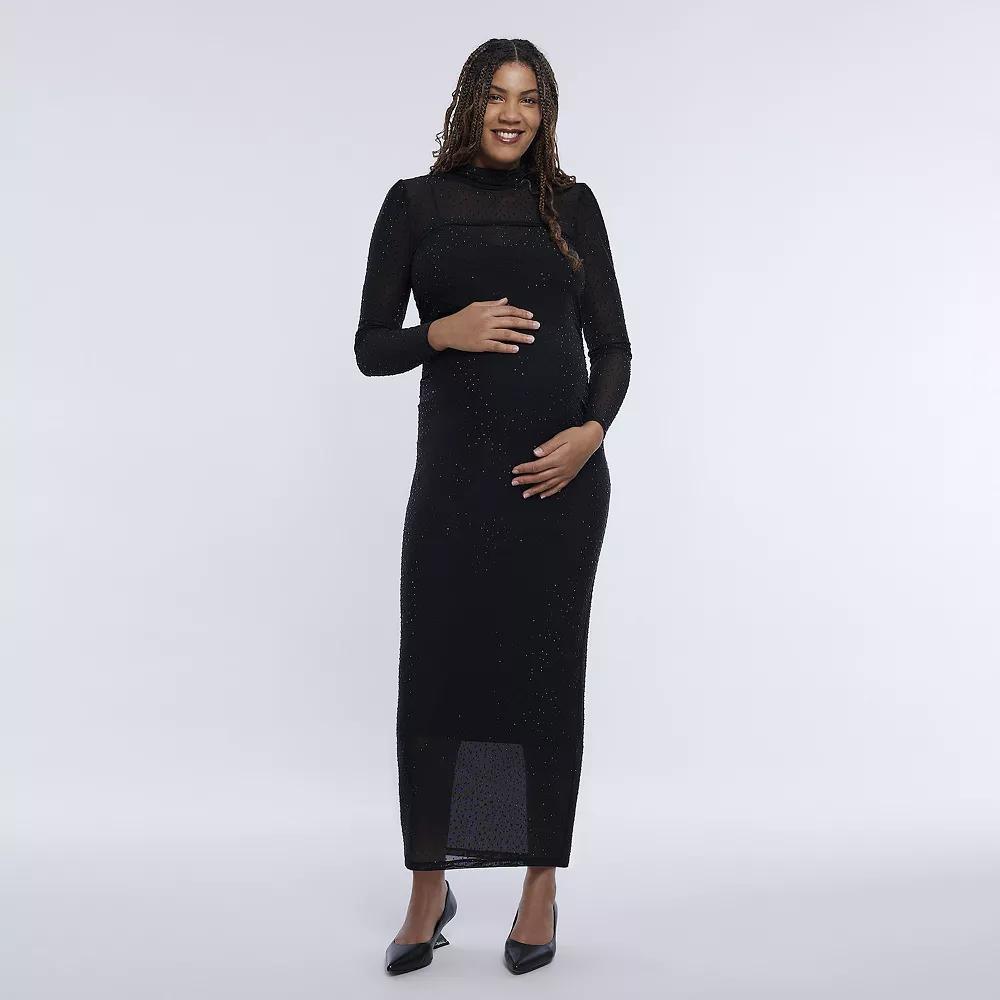 Maternity Motherhood® Turtleneck Maxi Dress, Women's,  Product Image