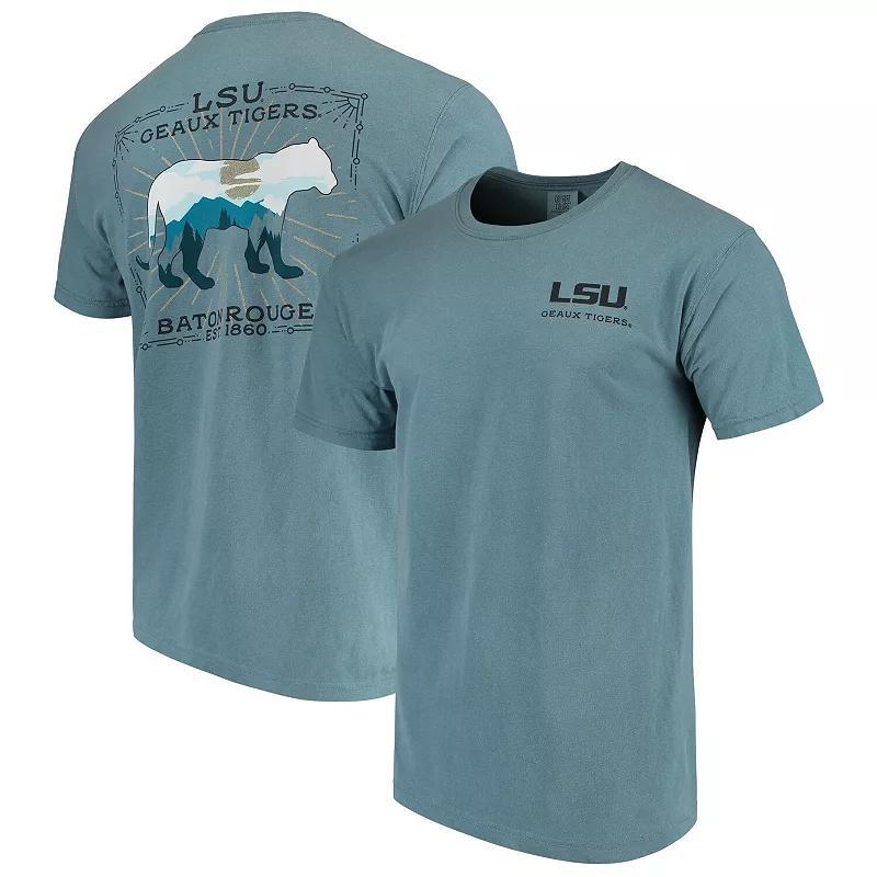 Men's Blue LSU Tigers State Scenery Comfort Colors T-Shirt, Size: Large Product Image