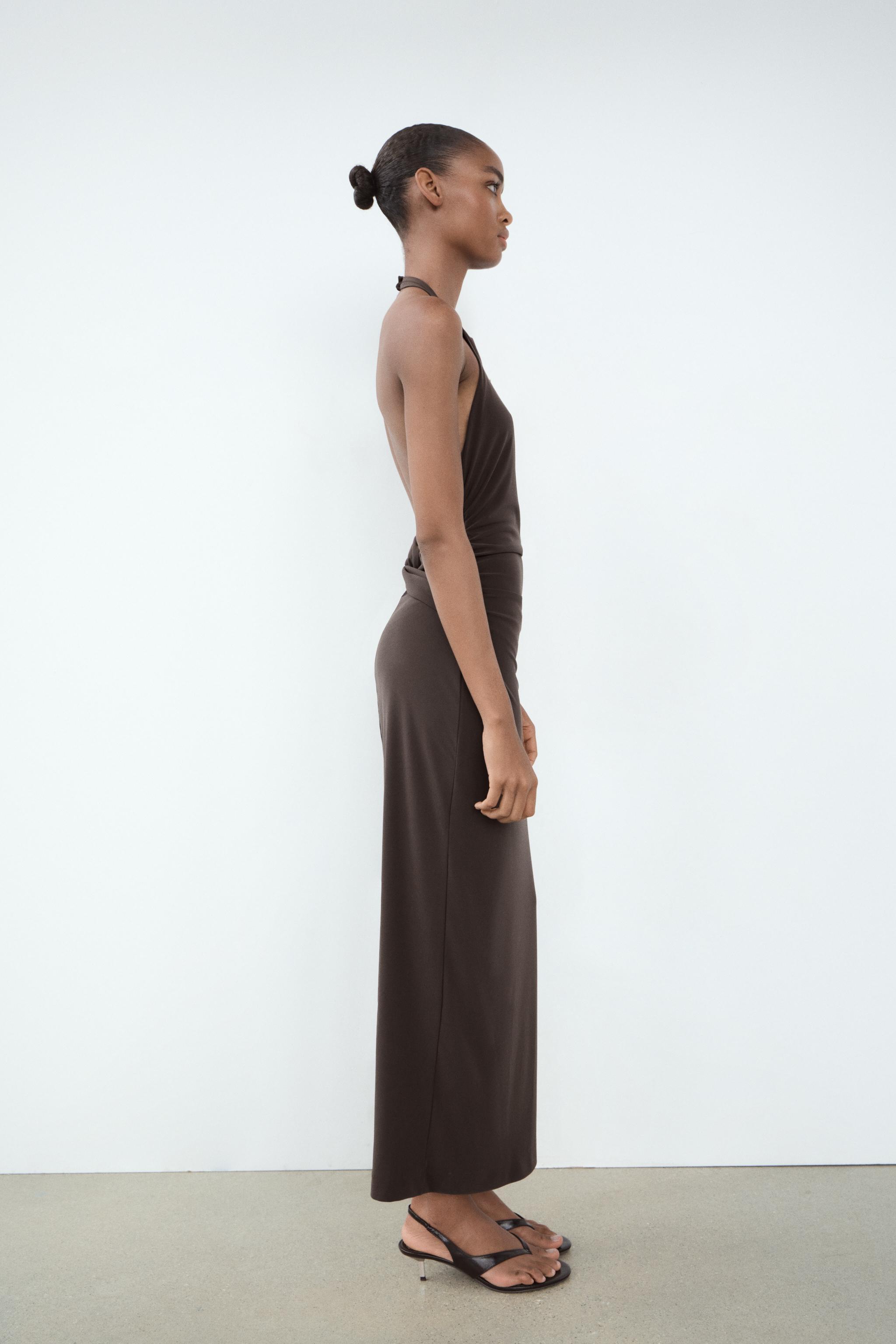 OPEN BACK HALTER DRESS Product Image