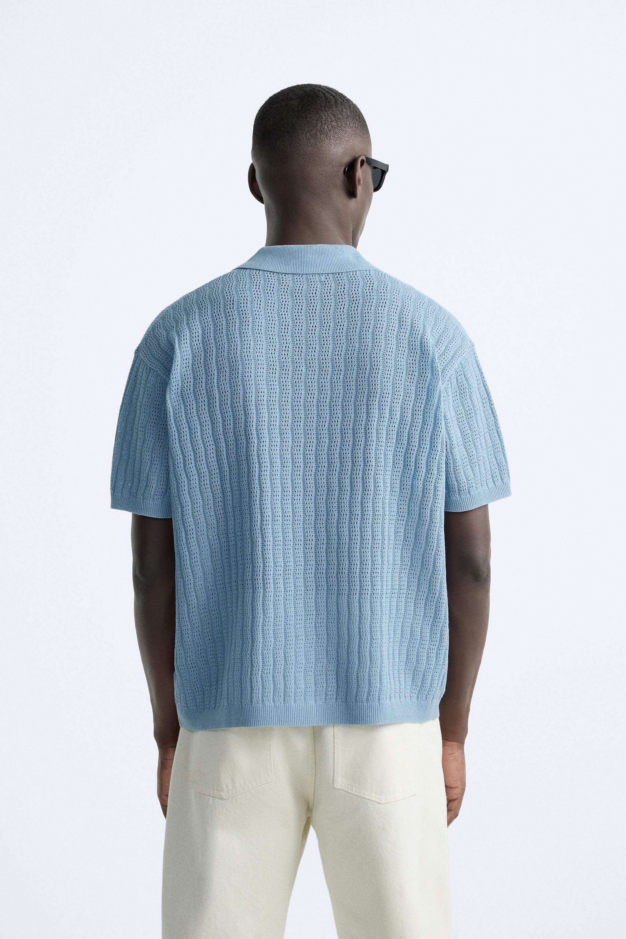 TEXTURED WEAVE KNIT SHIRT Product Image