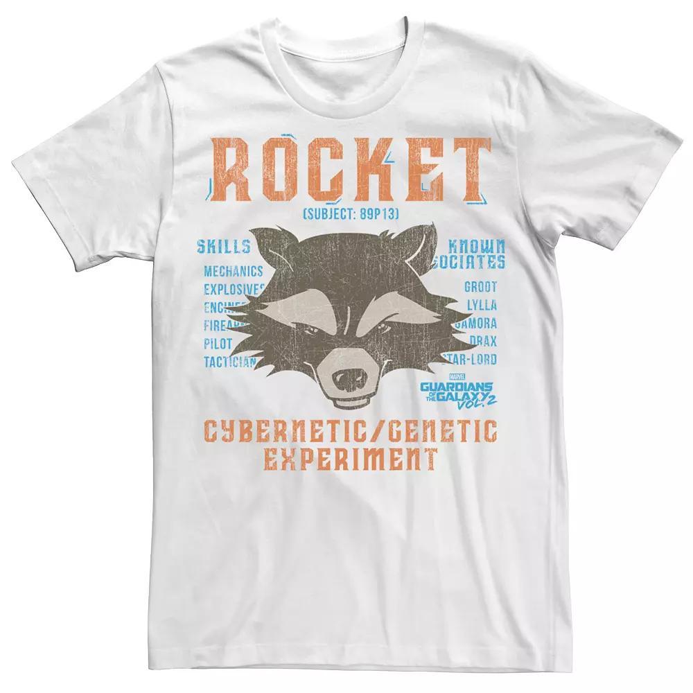 Men's Marvel Guardians of the Galaxy 2 Rocket Raccoon Graphic Tee, Size: XXL, White Product Image