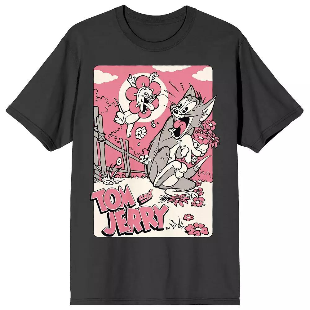 Men's Tom & Jerry Characters Tee, Size: XXL, Grey Product Image