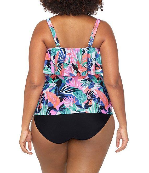 Raisins Curve Plus Size Malo Solid High Waist Shirred Swim Bottom Product Image