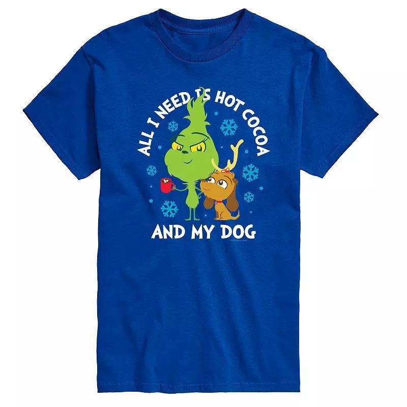 Mens Dr. Seuss The Grinch Hot Cocoa And My Dog Graphic Tee Product Image