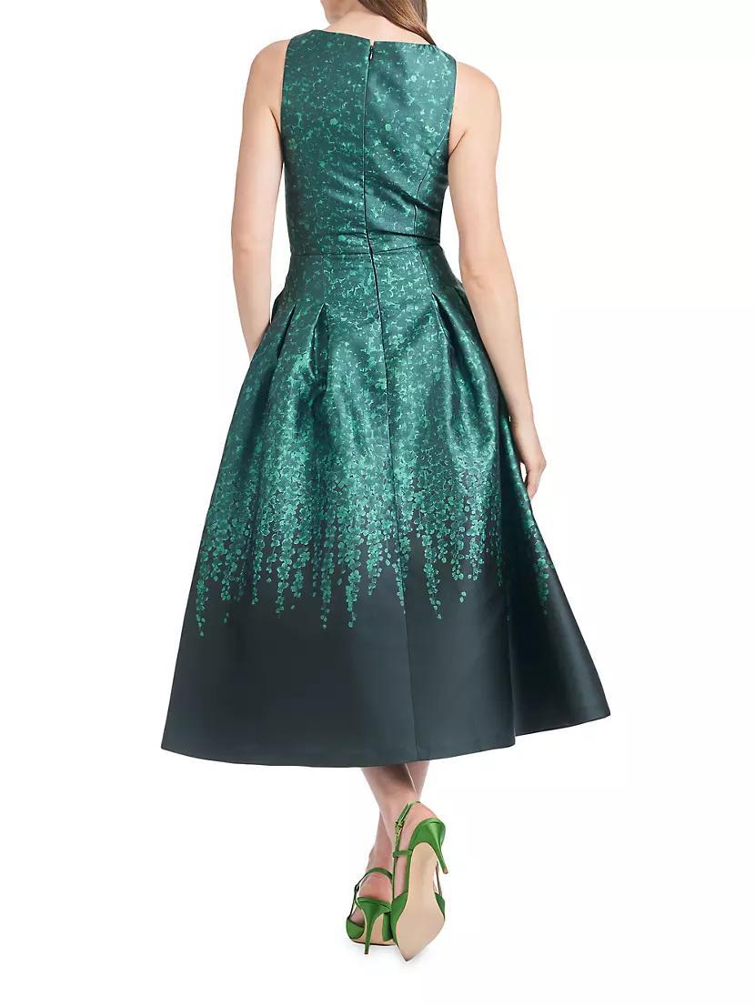 Anissa Satin A-Line Midi-Dress Product Image