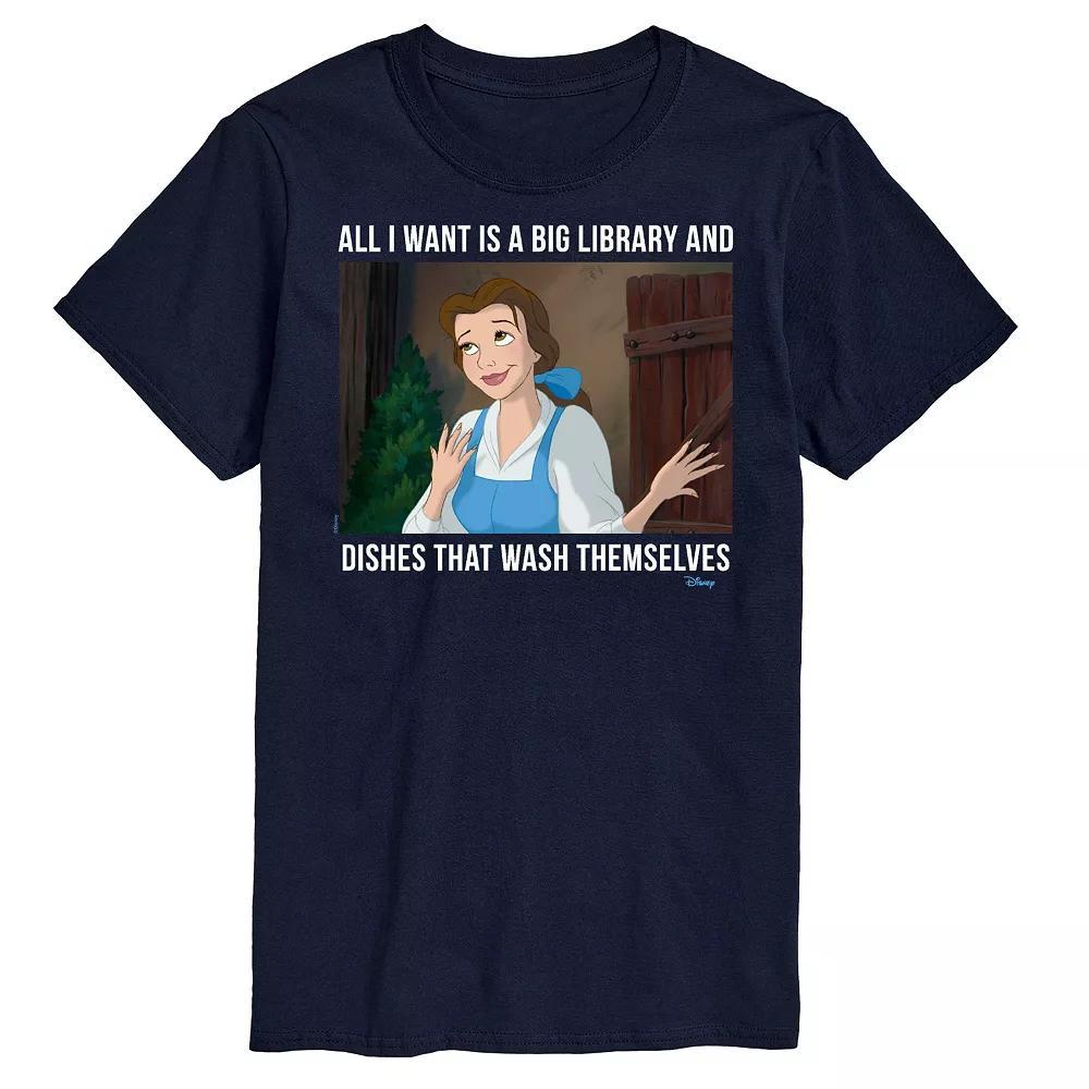 Disney Princess Big & Tall Belle Library Graphic Tee, Men's,  Product Image