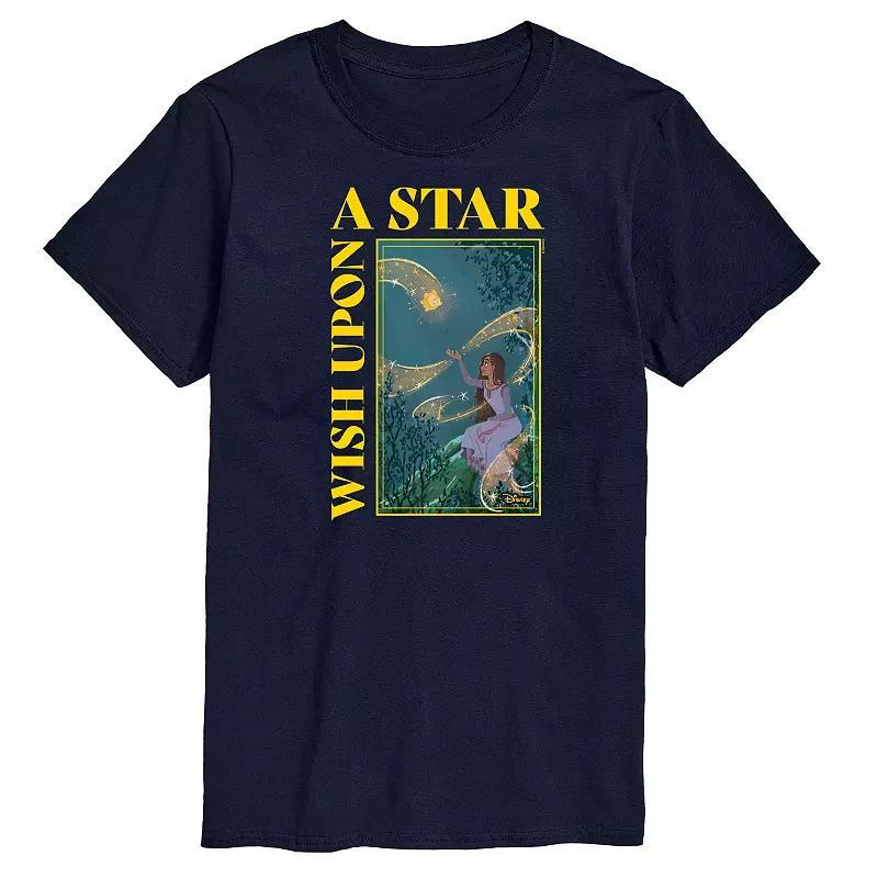 Disney's Wish Big & Tall Wish Upon A Star Graphic Tee, Men's, Size: XL Tall, Black Product Image