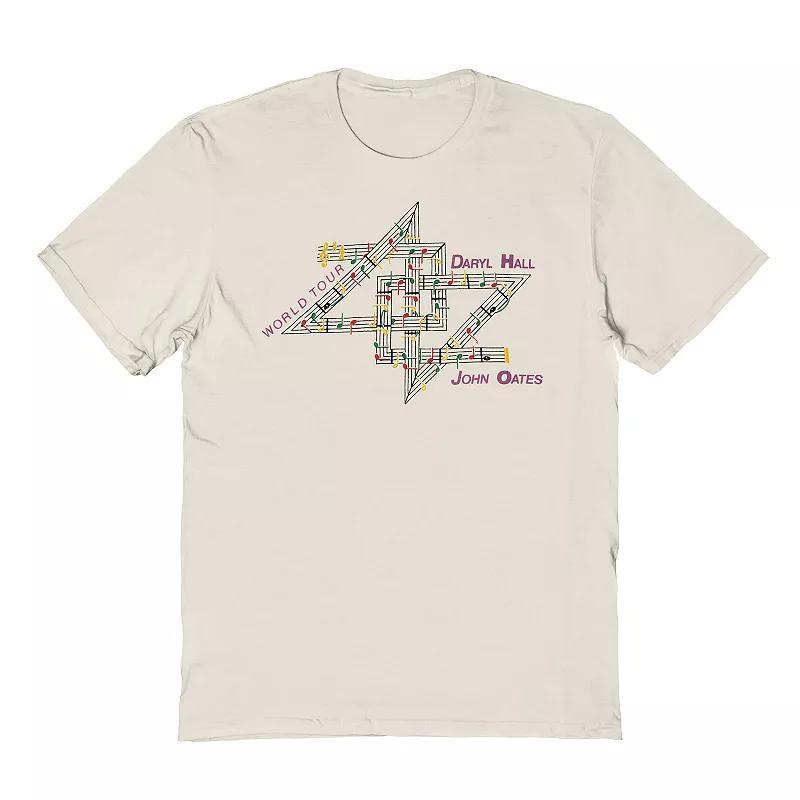 Men's Hall & Oates Notes Graphic Tee, Size: Medium, Natural Product Image