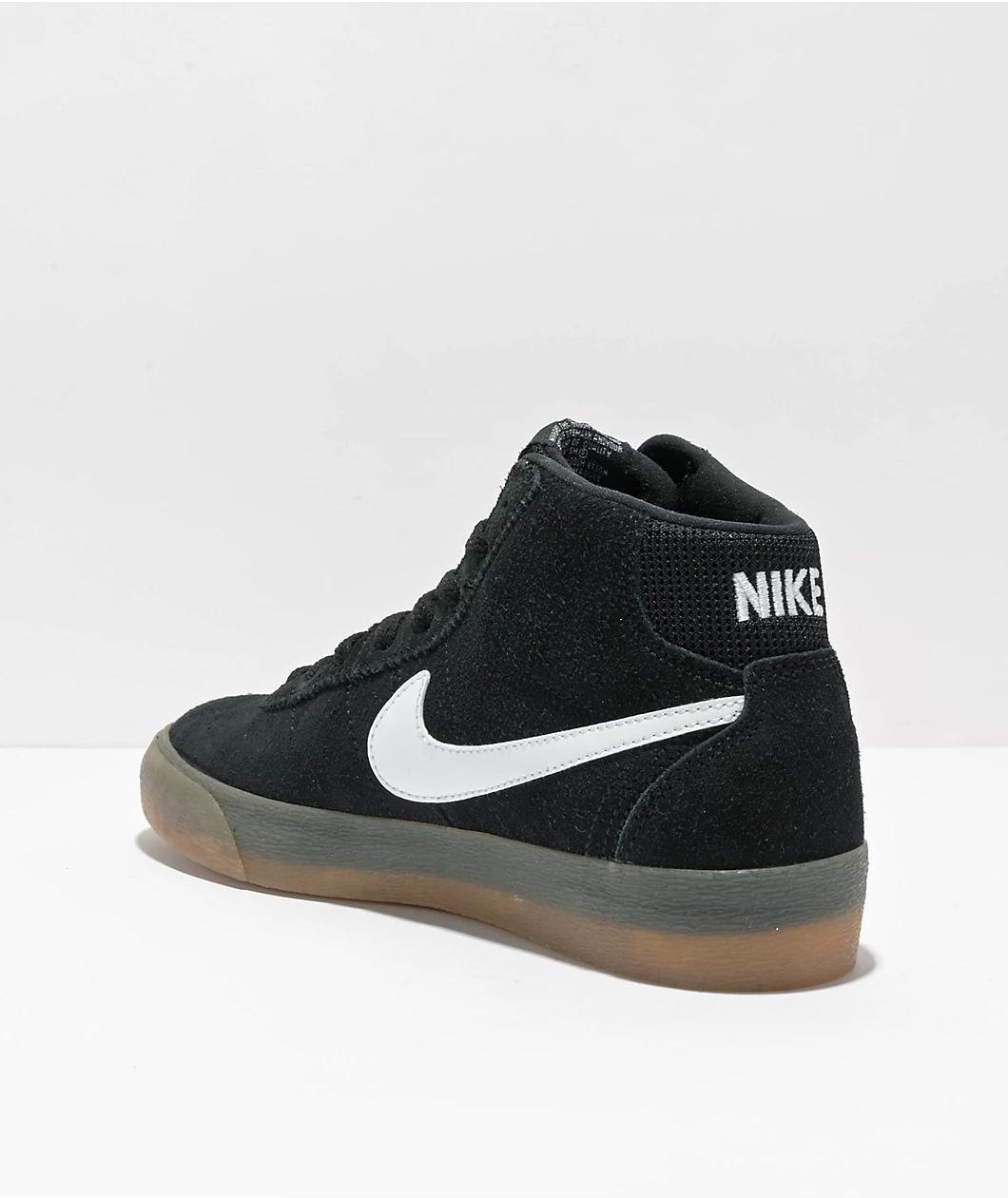 Nike SB Zoom Bruin High Black & Gum Skate Shoes Product Image