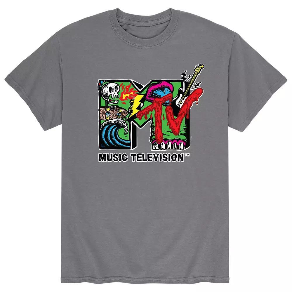 Men's MTV Skater Tee, Size: Large, Grey Product Image