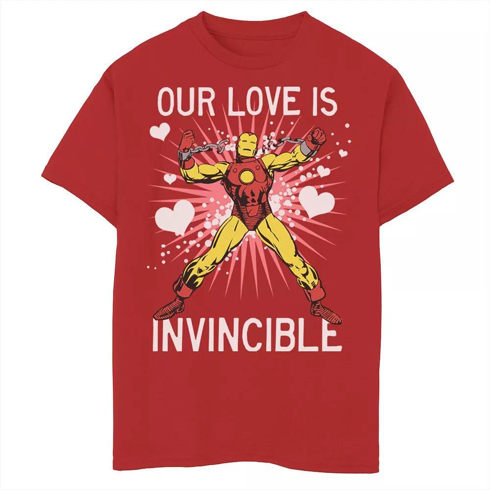 Boys 6-20 Marvel Iron Man Our Love Is Invincible Tee, Boy's,  Product Image