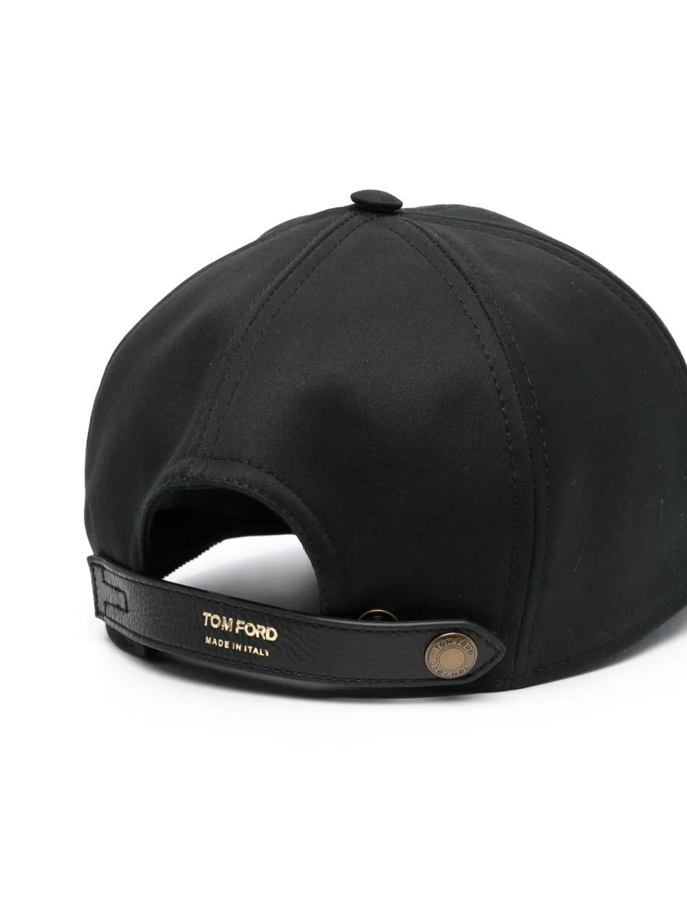 TOM FORD Embroidered-logo Cotton Cap In Black Product Image