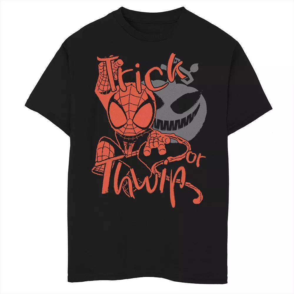 Boys 6-20 Marvel Spider-Man Trick or Thwip Pumpkin Halloween Graphic Tee, Boy's,  Product Image