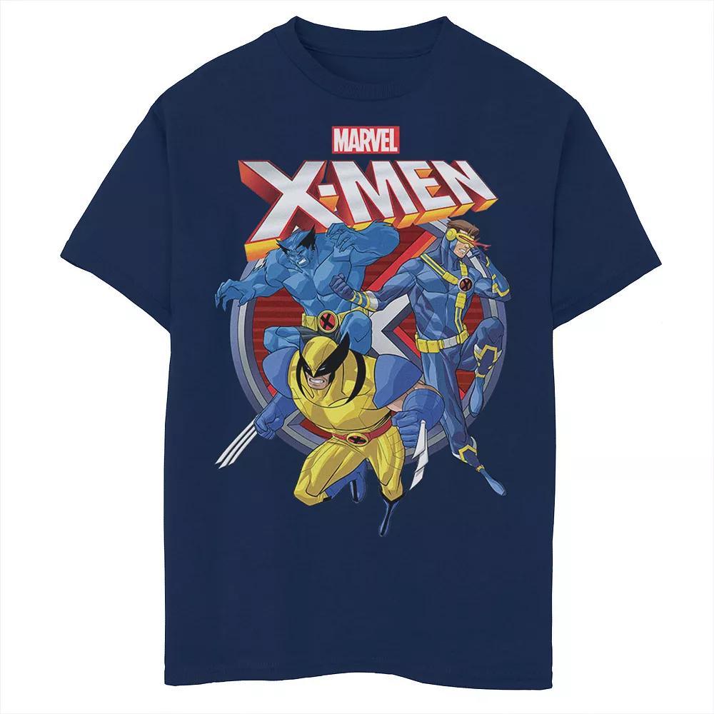 Boys 8-20 Marvel X-Men Action Group Shot Logo Graphic Tee, Boy's, Size: Small, Blue Product Image