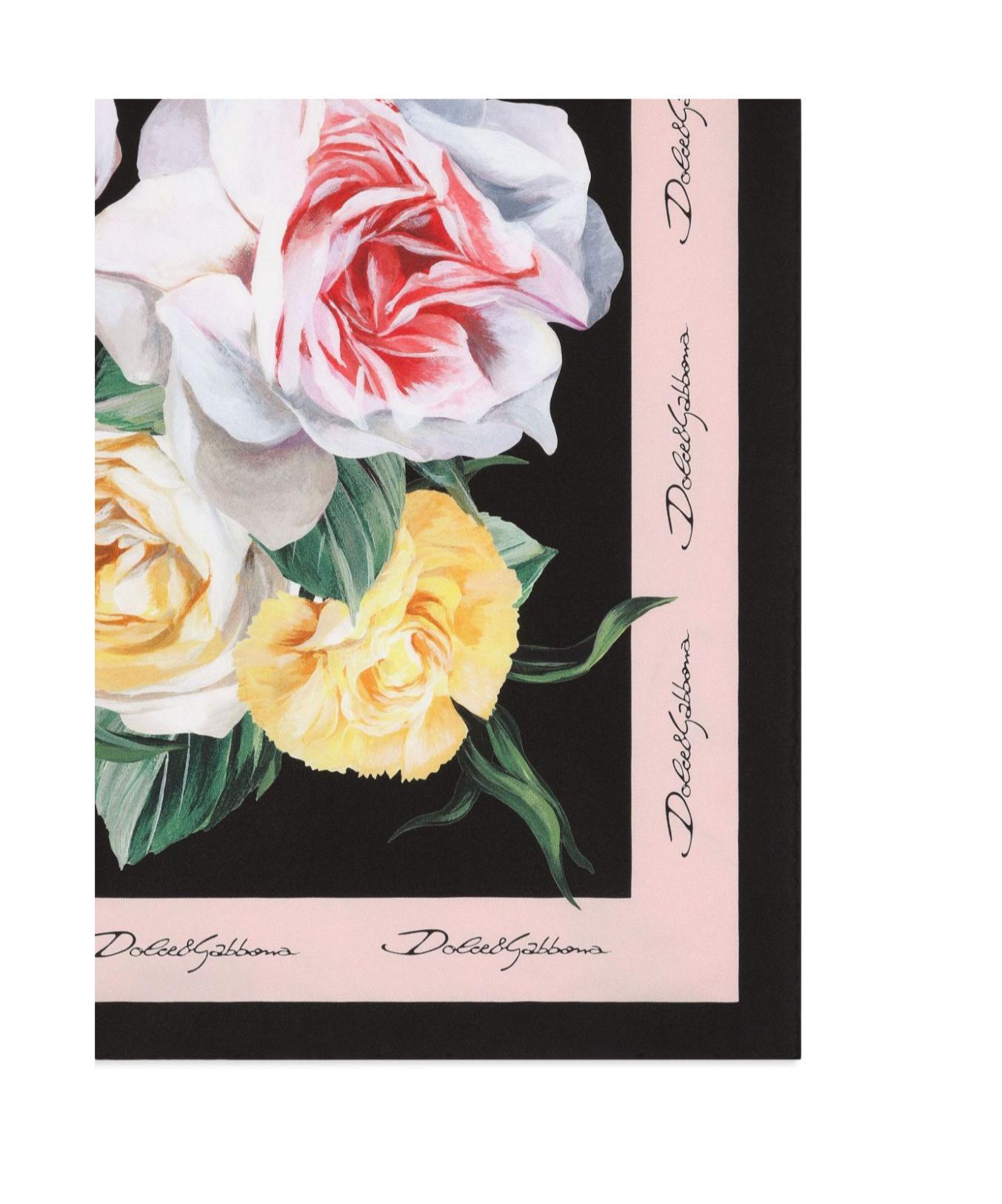 DOLCE & GABBANA Printed Silk Scarf In Multicolor Product Image