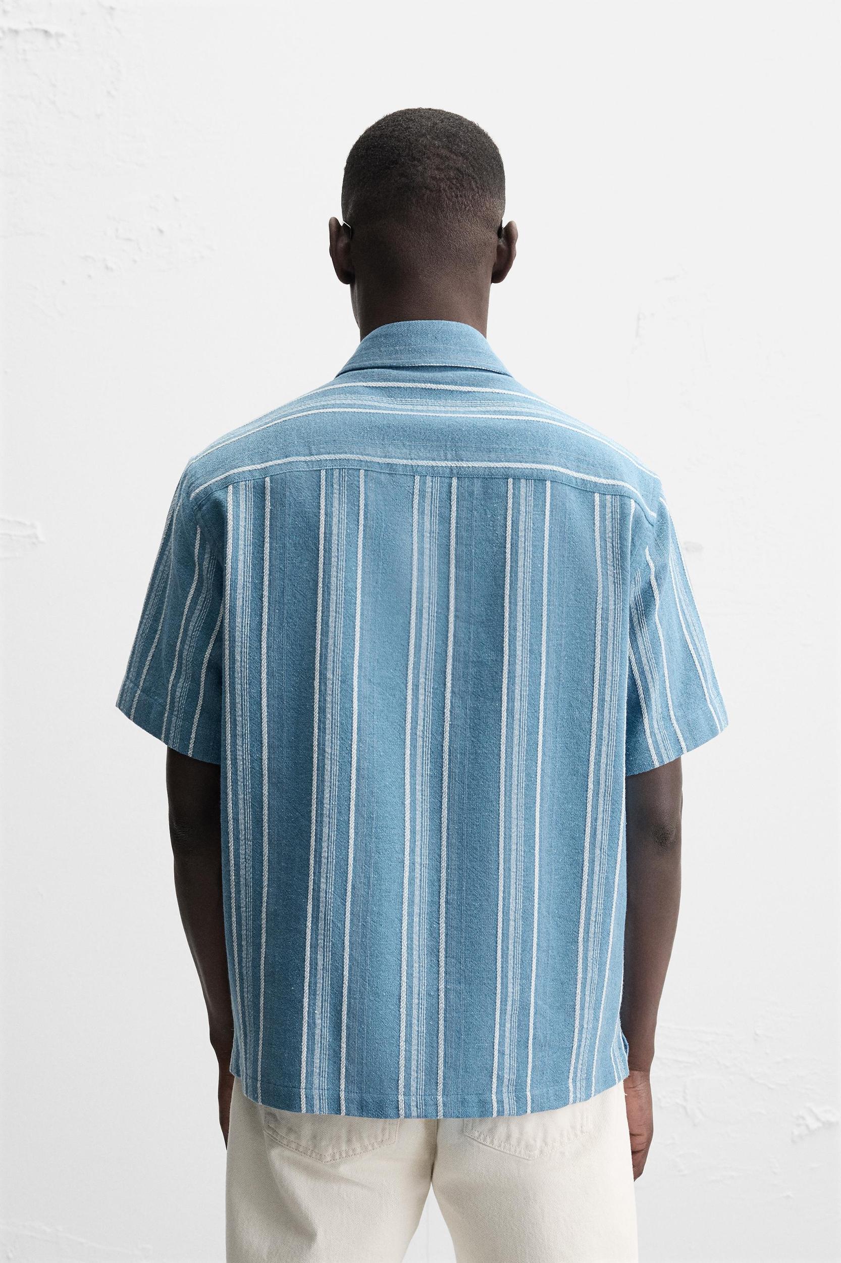 TEXTURED STRIPED SHIRT Product Image
