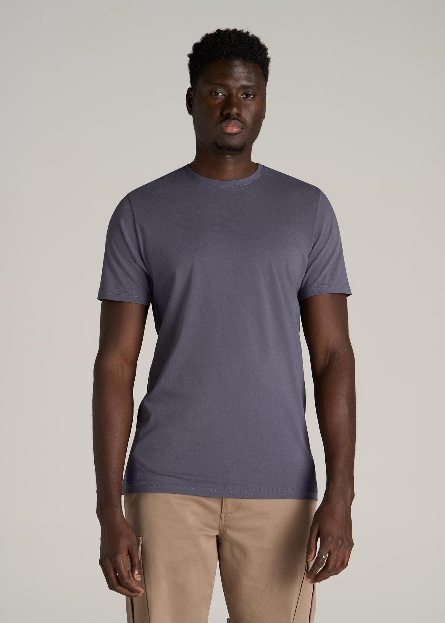 The Everyday Regular Fit Crewneck T-Shirt for Tall Men in Grey Blue Male Product Image