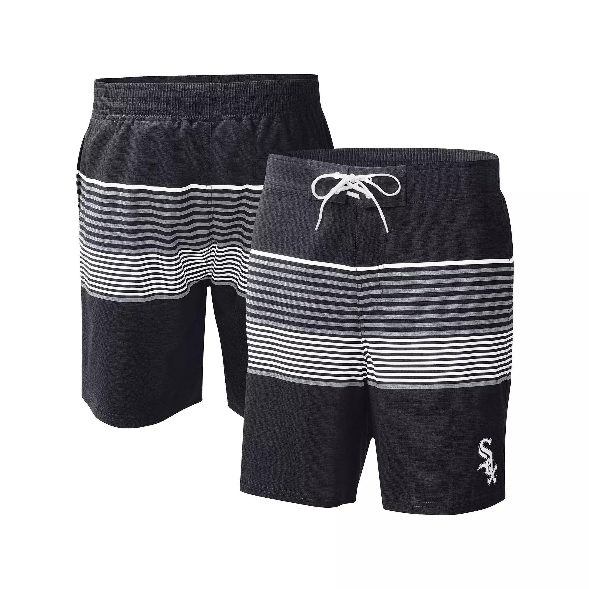 Men's G-III Sports by Carl Banks Black Chicago White Sox Coastline Volley Swim Shorts,  Product Image