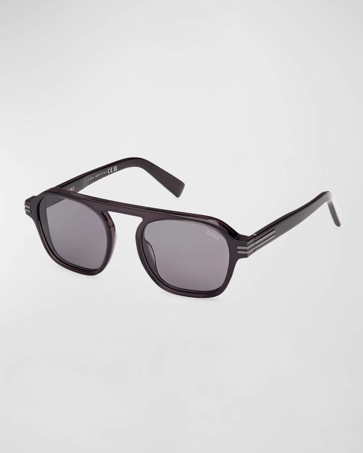 Men's AURORA II Acetate Rectangle Sunglasses Product Image